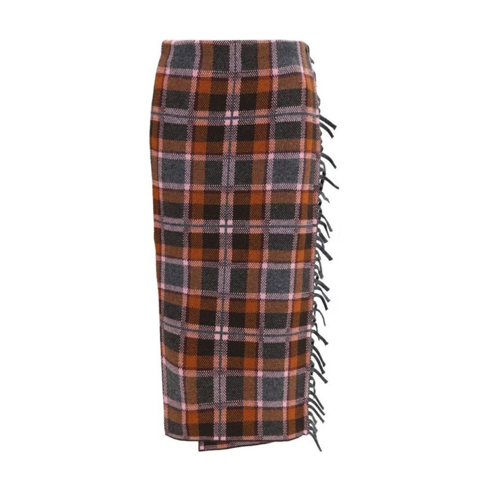 Guest in Residence Brown Wool Oves Aries Midi Women's Skirt